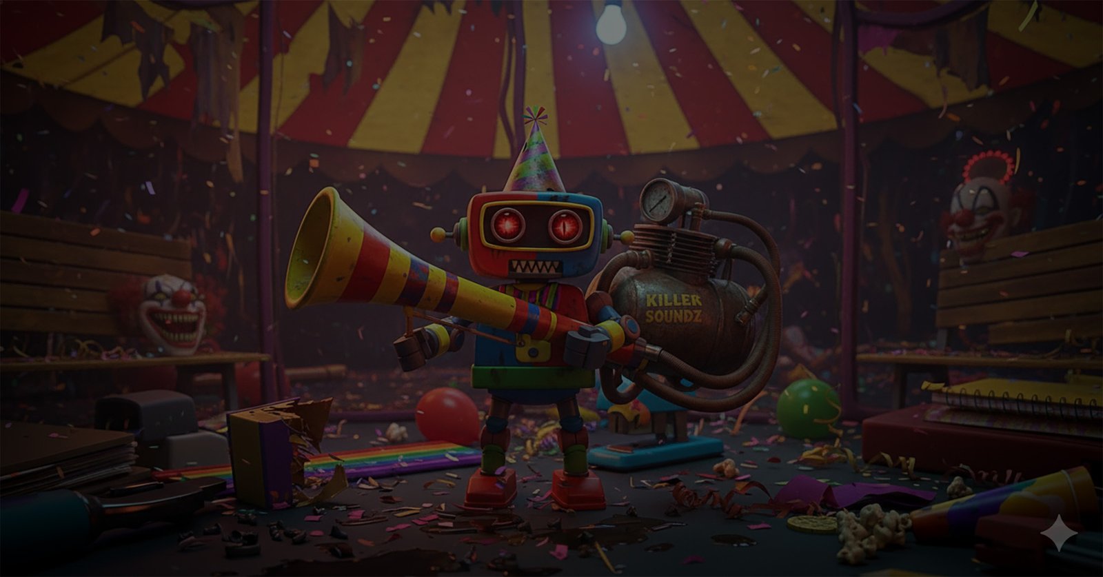Killer Bot Circus Header Dark