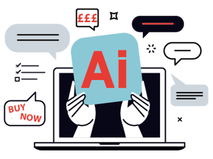 AI Sales & Online Shopping Icon