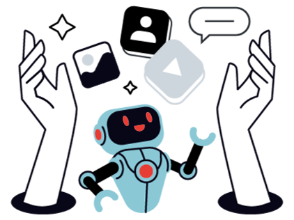 AI Social Media & Content Icon